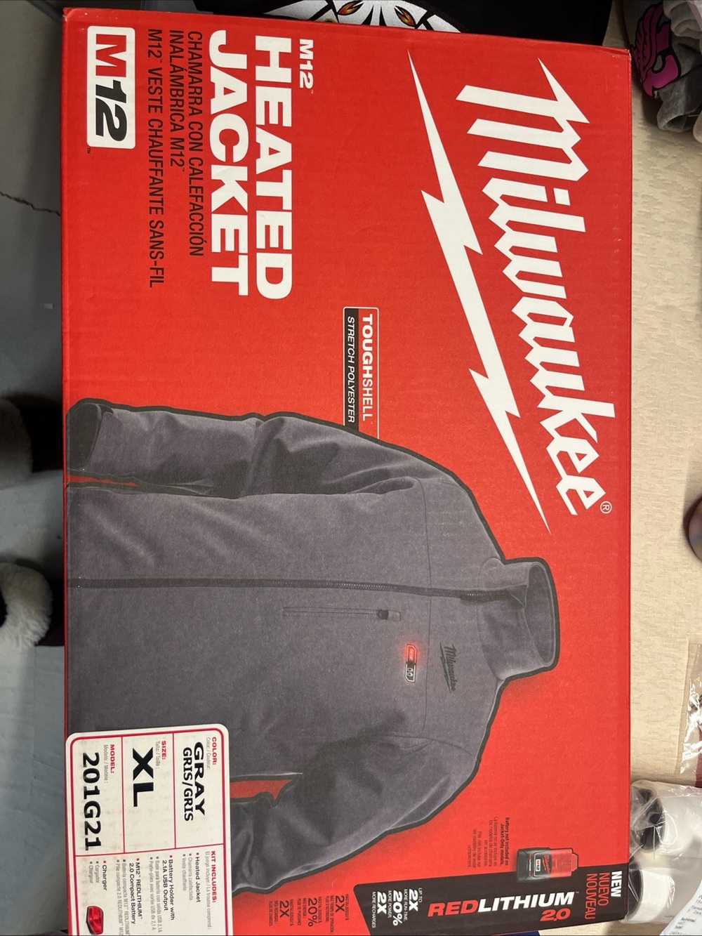 Milwaukee Men's Gray Heated Performance Jacket - M12 Compatible